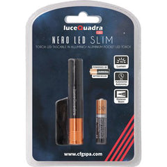 Torcia Led Nero Led Slim Expo Luce Quadra 2 Pz