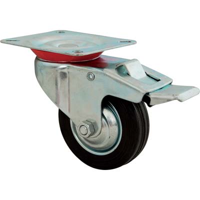 Ruota A Forcella Girevole + Fermo Hand 2 Pz