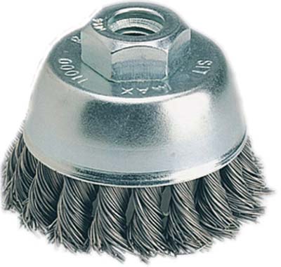 Spazzola Acciaio Ritorto A Tazza + Foro Cebo 2 Pz