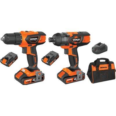 Trapano + Avvit Impulsi Batt Gp20V 628002 Wokin